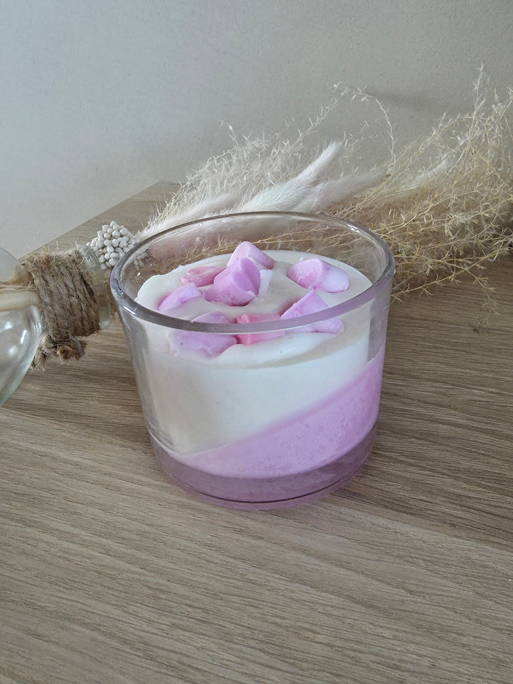 Bougie Parfumée « Agrumes » – Cœurs Roses – Cire de Soja - 300gr