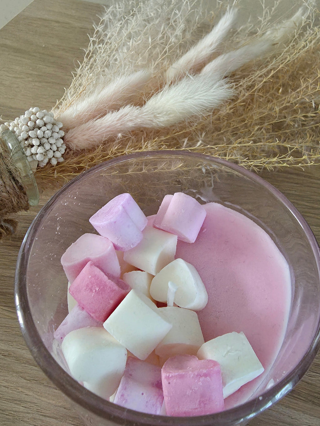 Bougie Parfumée « Agrumes » – Cœurs Bicolores – Cire de Soja - 250gr