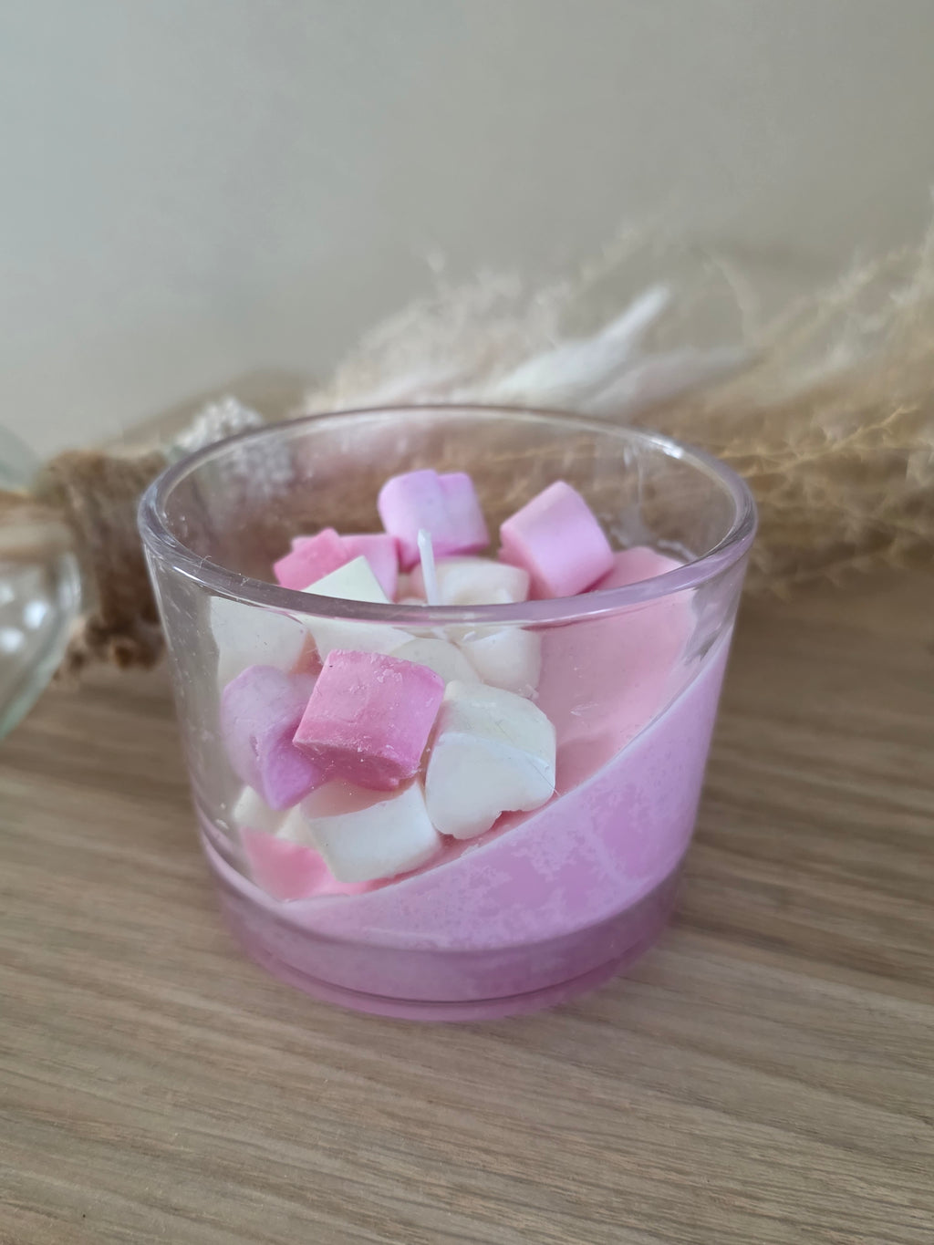 Bougie Parfumée « Agrumes » – Cœurs Bicolores – Cire de Soja - 250gr