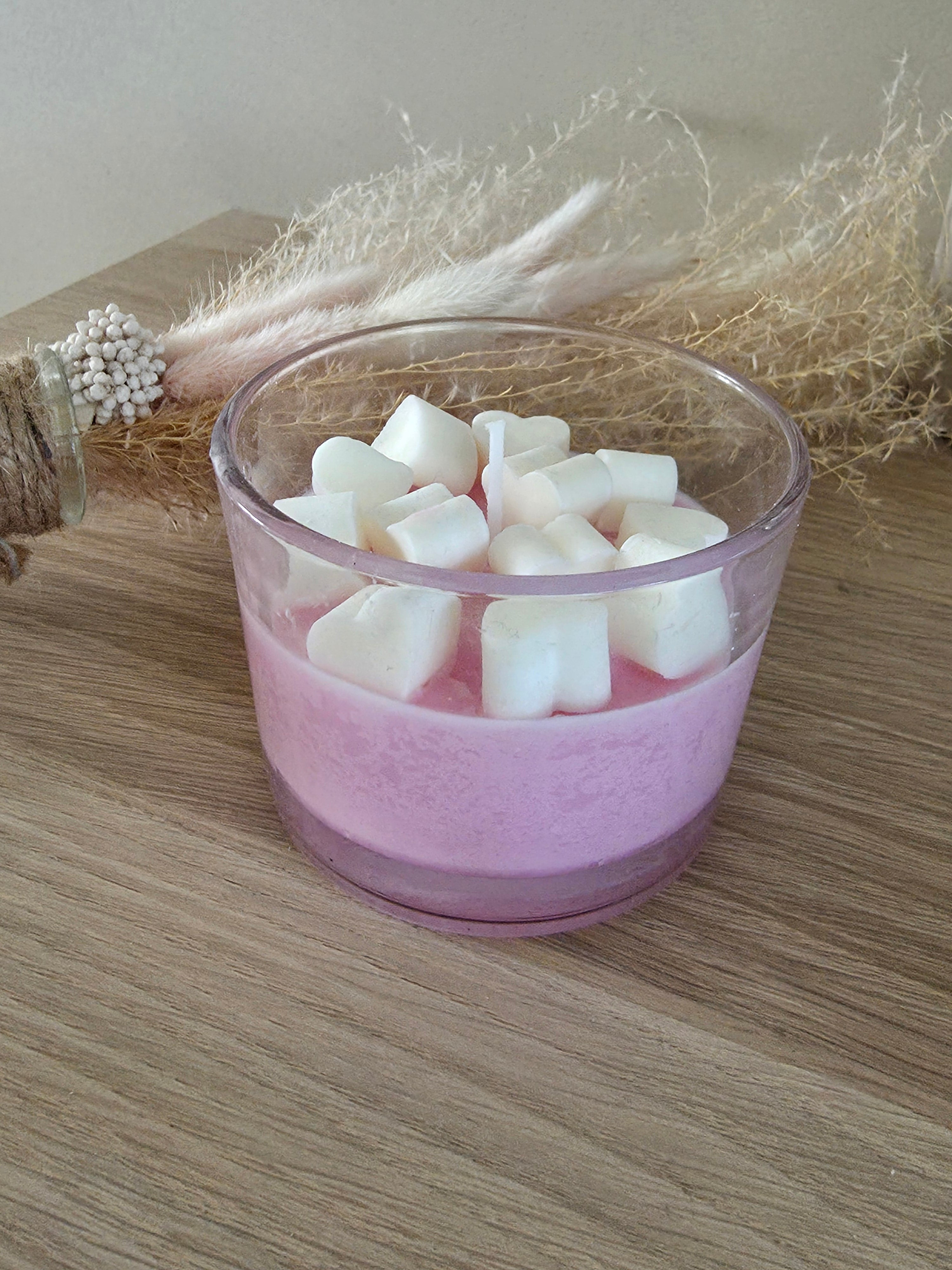 Bougie Parfumée « Agrumes » – Cœurs Blancs – Cire de Soja - 260gr