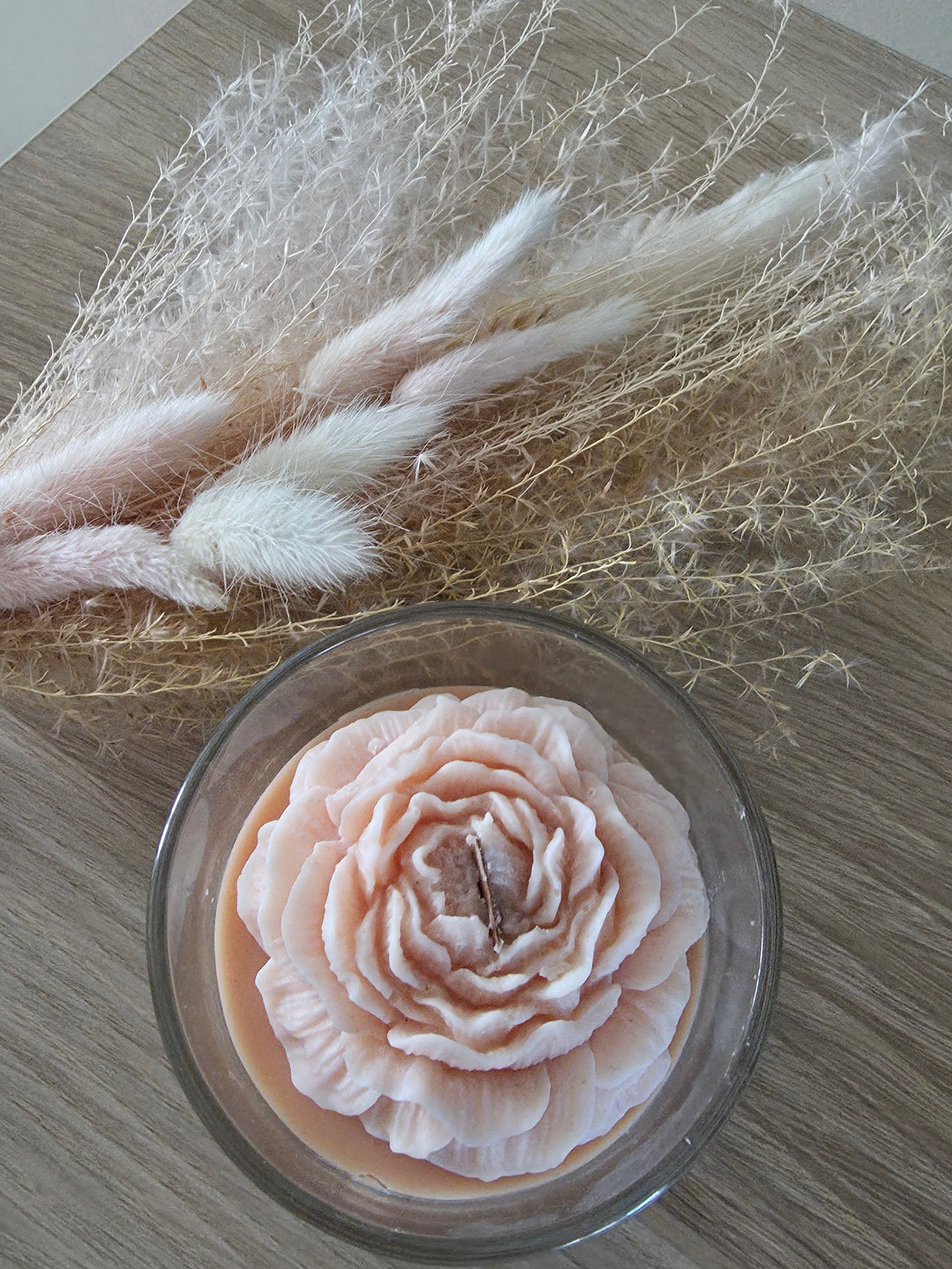 Bougie Parfumée « Agrumes » – Pivoine Rose Poudré – Cire de Soja - 290gr