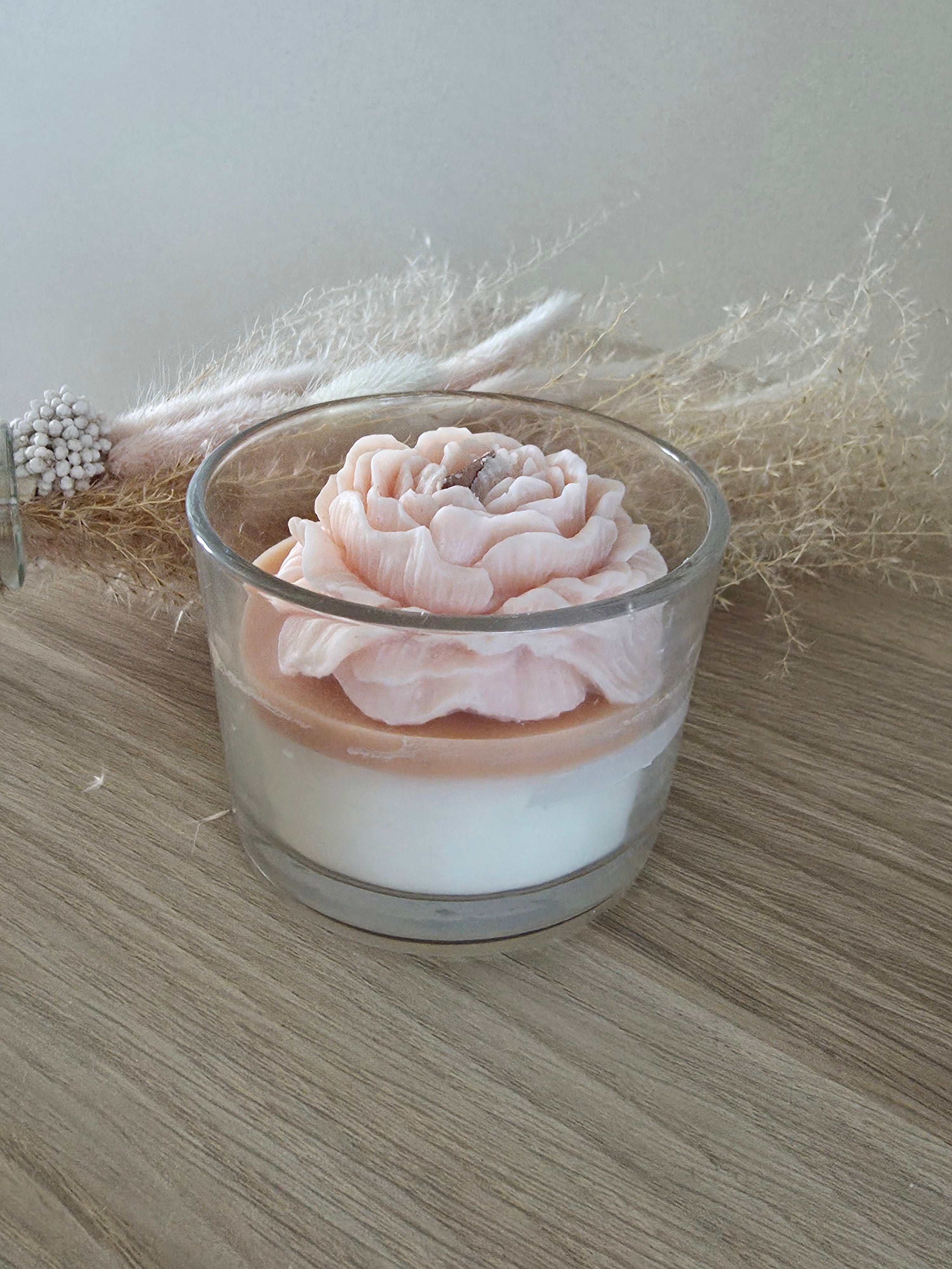 Bougie Parfumée « Agrumes » – Pivoine Rose Poudré – Cire de Soja - 290gr