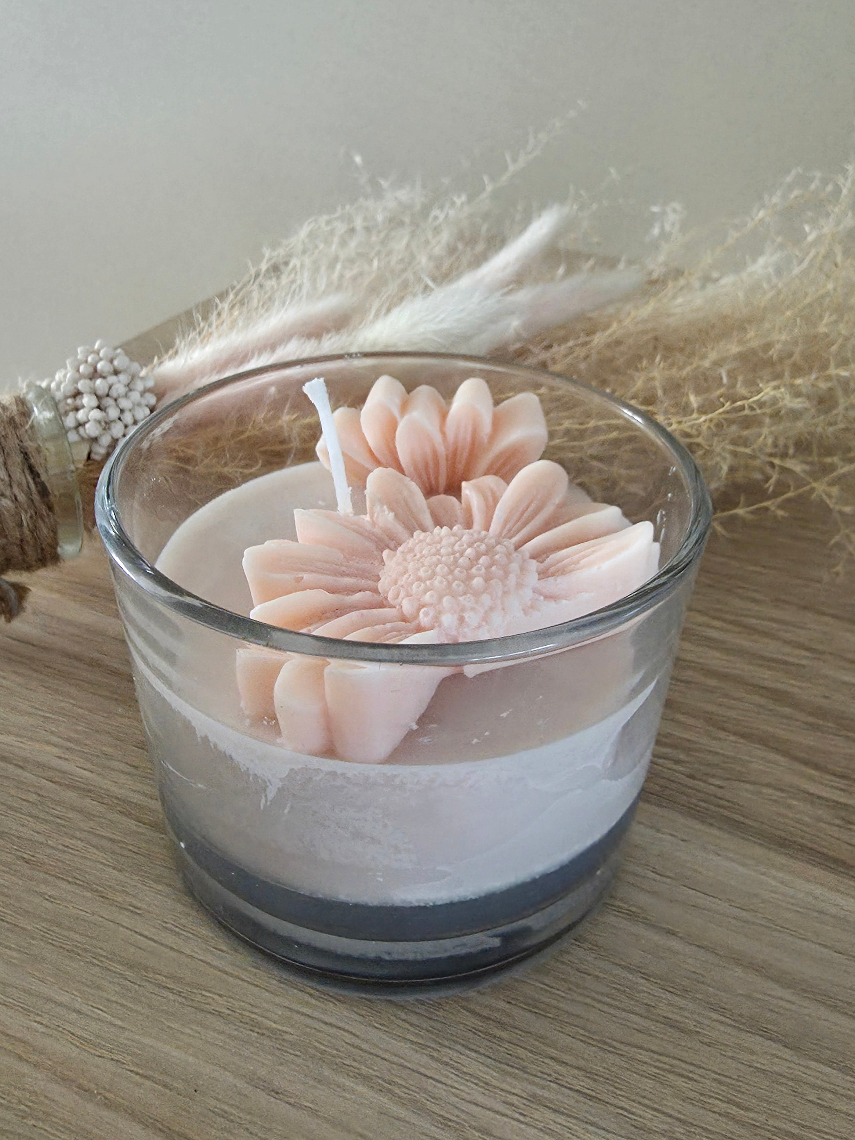 Bougie Parfumée « Agrumes » – Marguerite Orange Pâle – Cire de Soja - 290gr