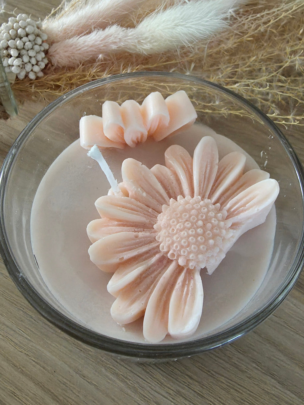 Bougie Parfumée « Agrumes » – Marguerite Orange Pâle – Cire de Soja - 290gr