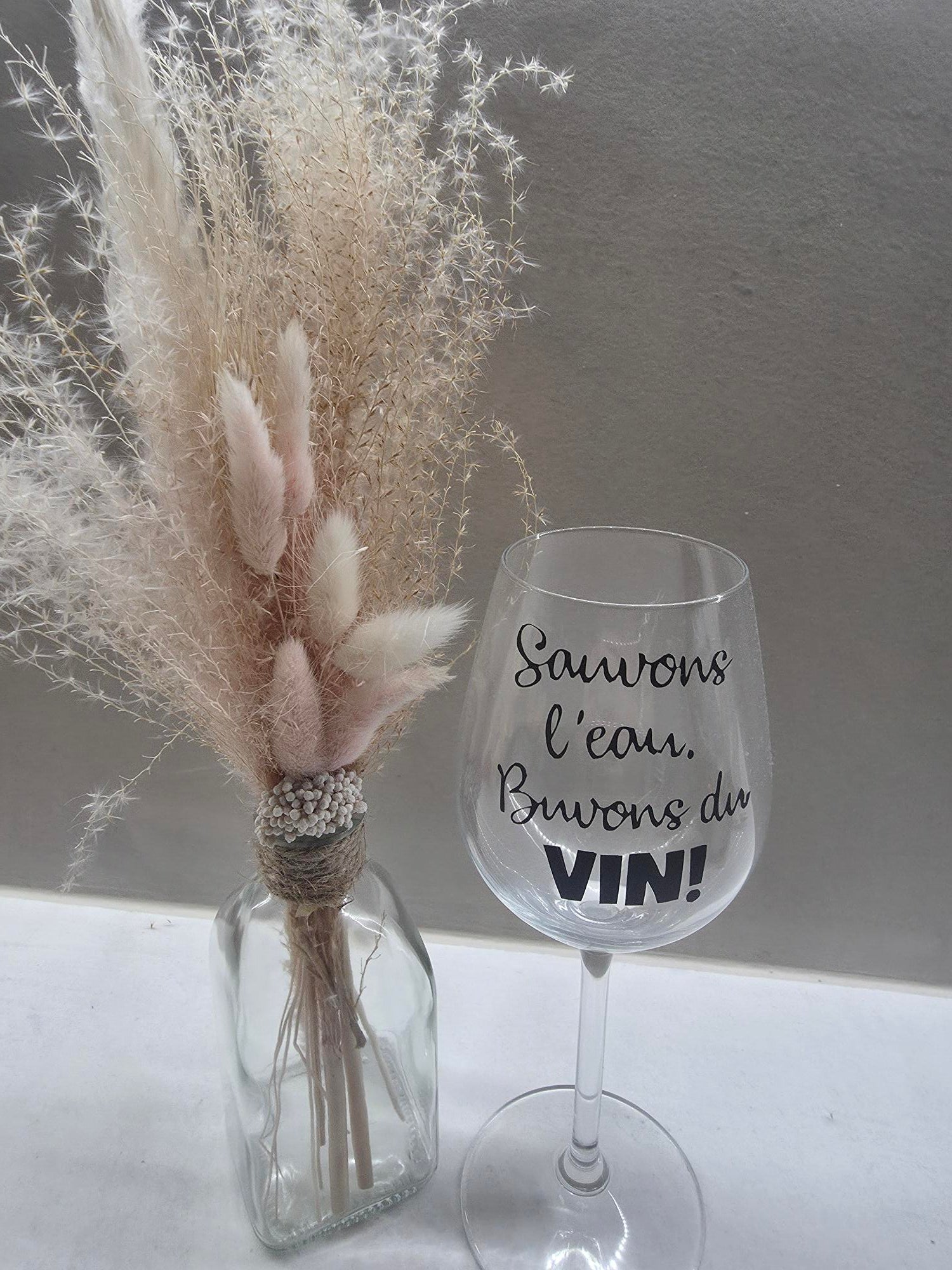 Verre à vin « Sauvons l'eau. Buvons du VIN ! »