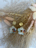 Pampille fleur au motif d'oiseaux
