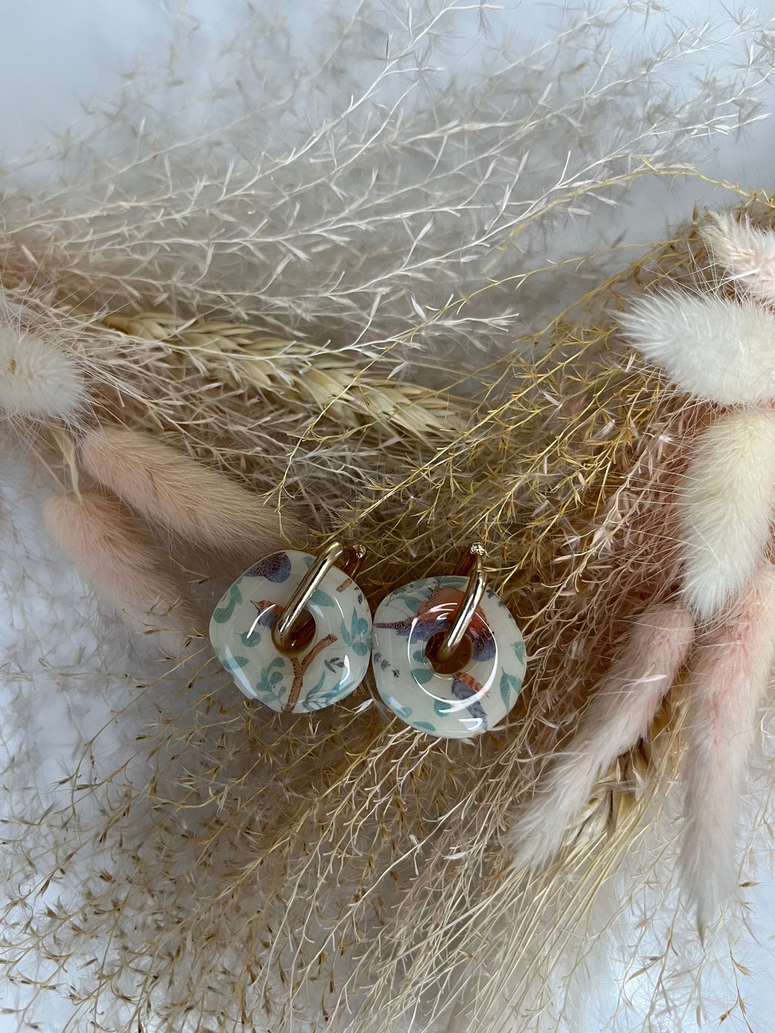 Pampille à motif d'oiseaux