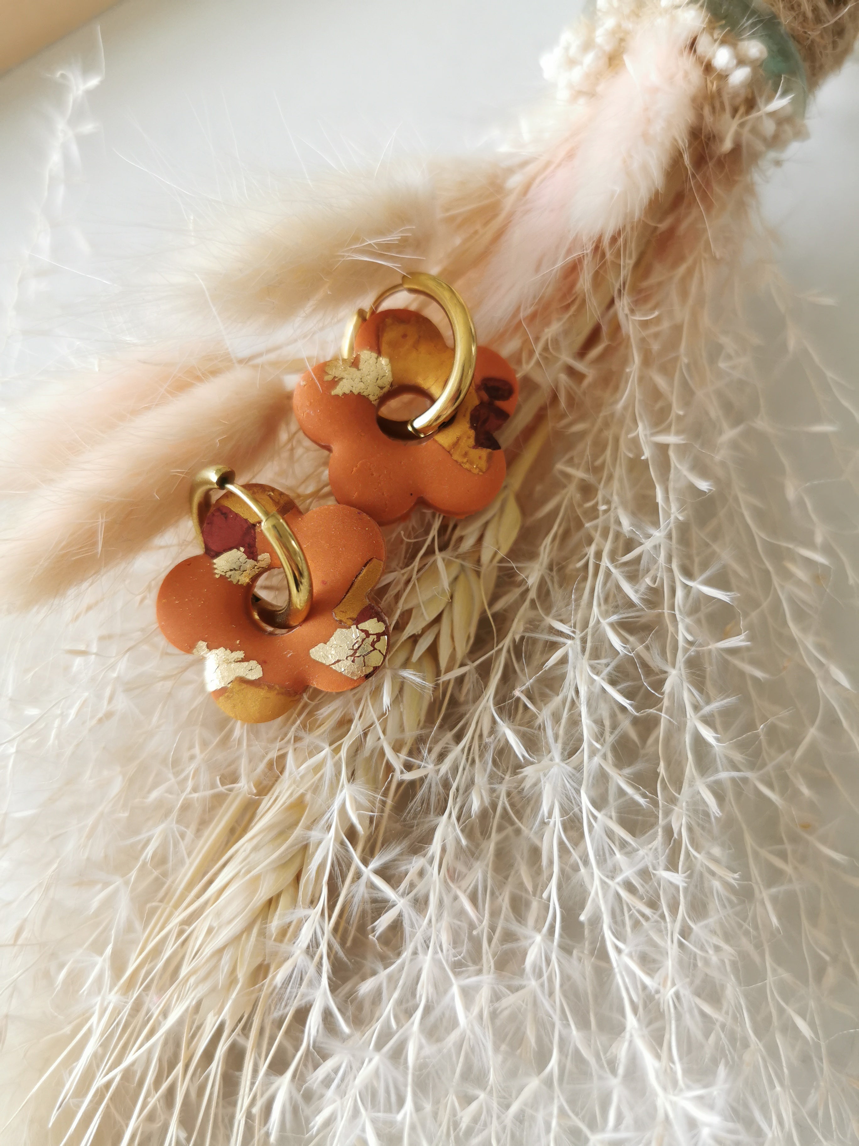 Pampille - Terracotta - fleur ronde