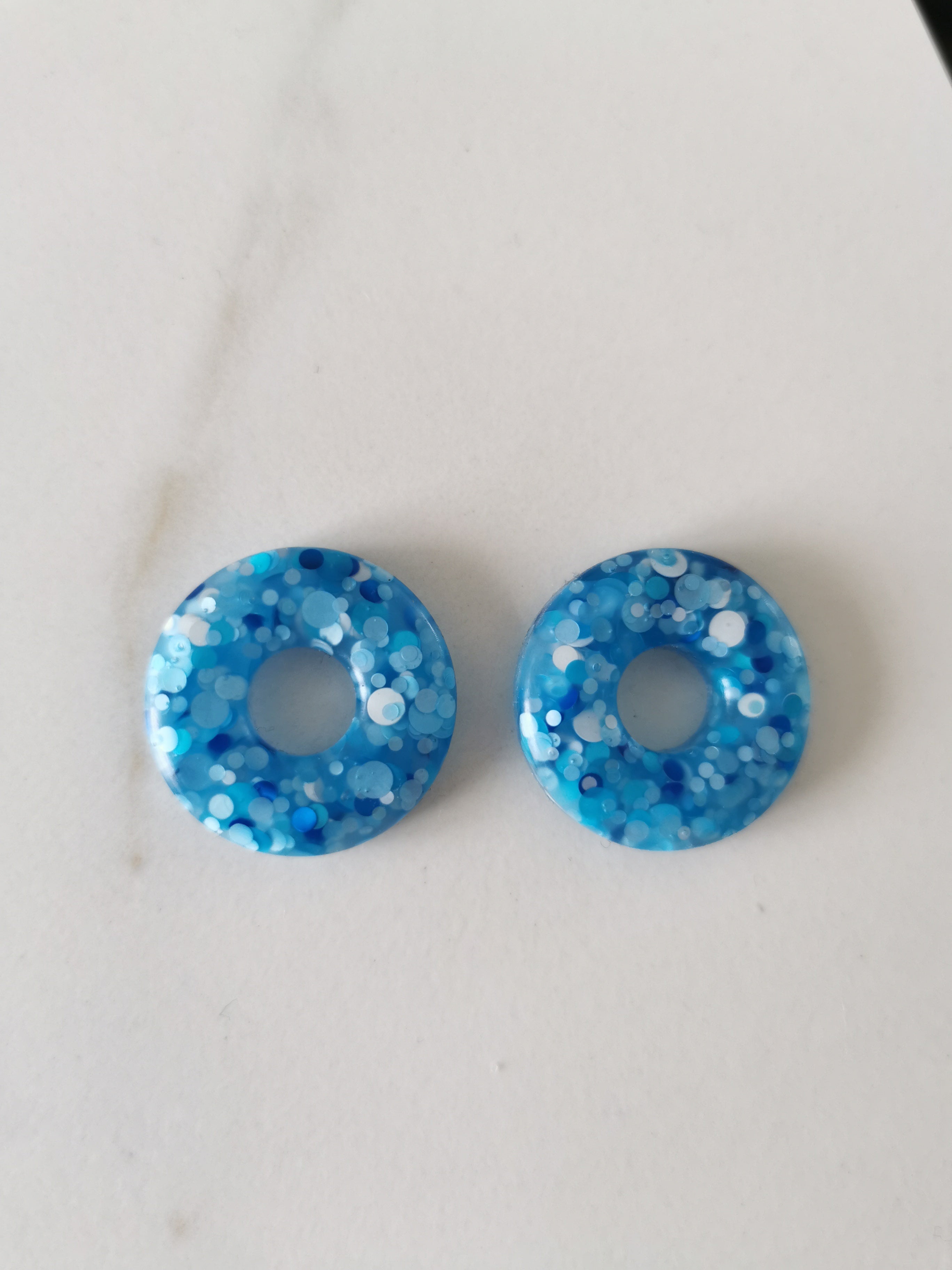 Résine époxy - donuts blue beach - flocons