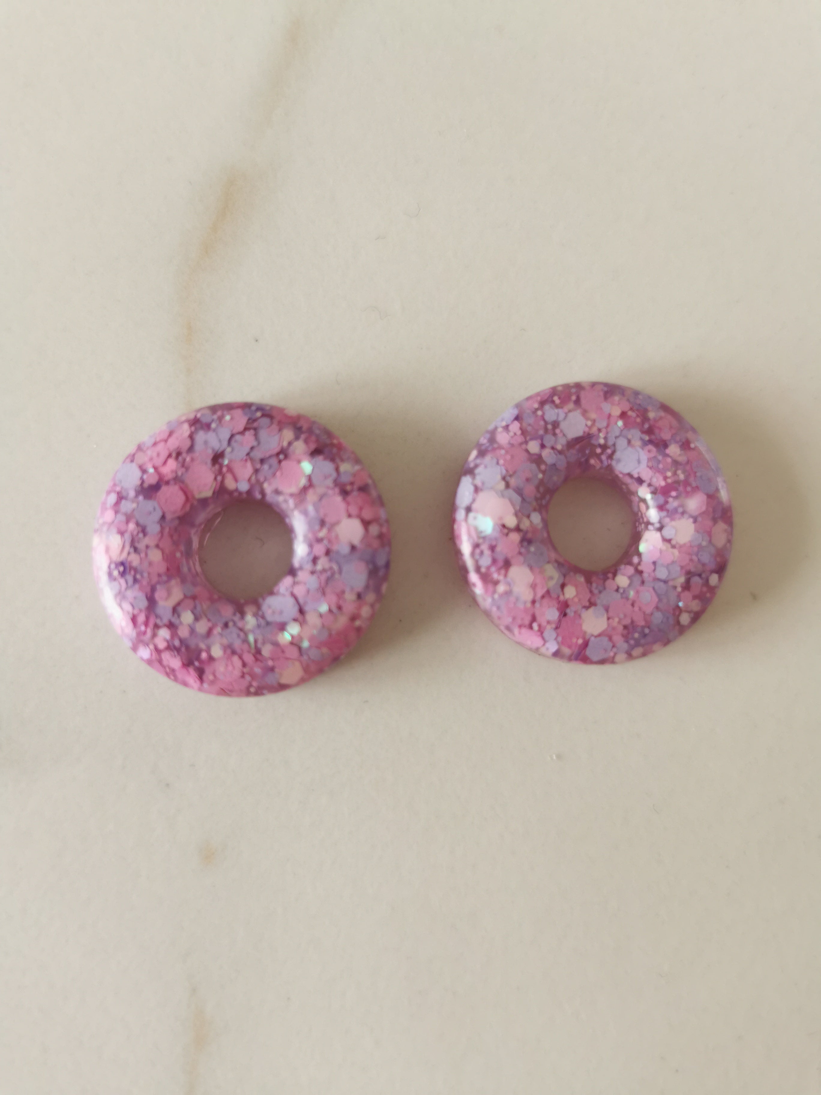 Résine époxy - donuts lila - flocons