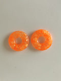 Résine époxy - donuts orange fluo - flocons