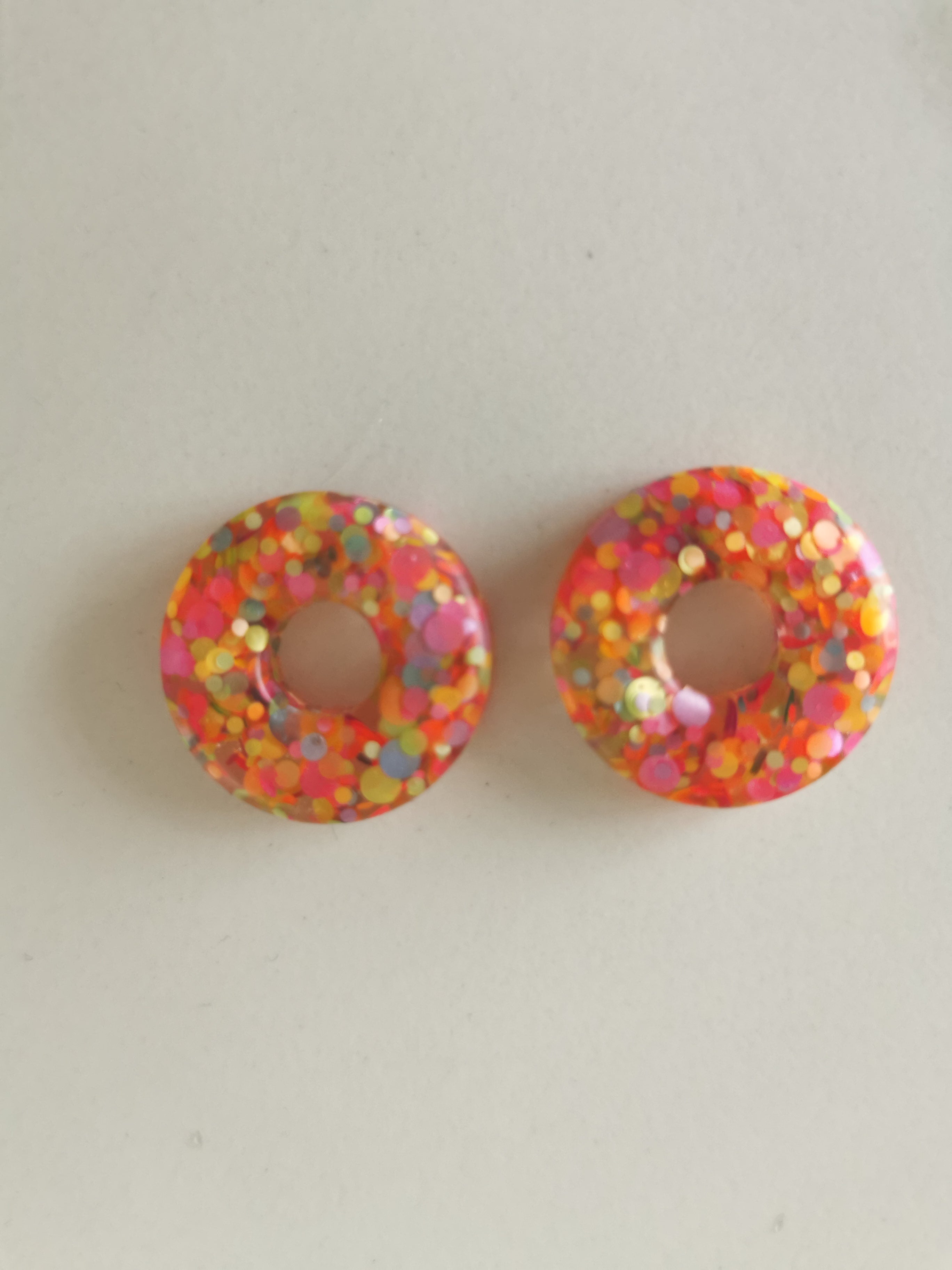 Résine époxy - donuts carnaval de Rio - flocons