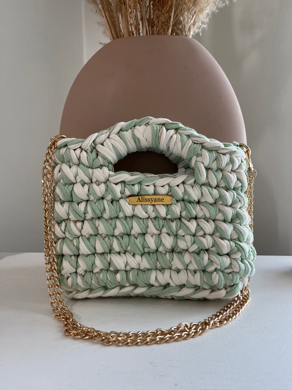 Sac MIAMI vert et blanc