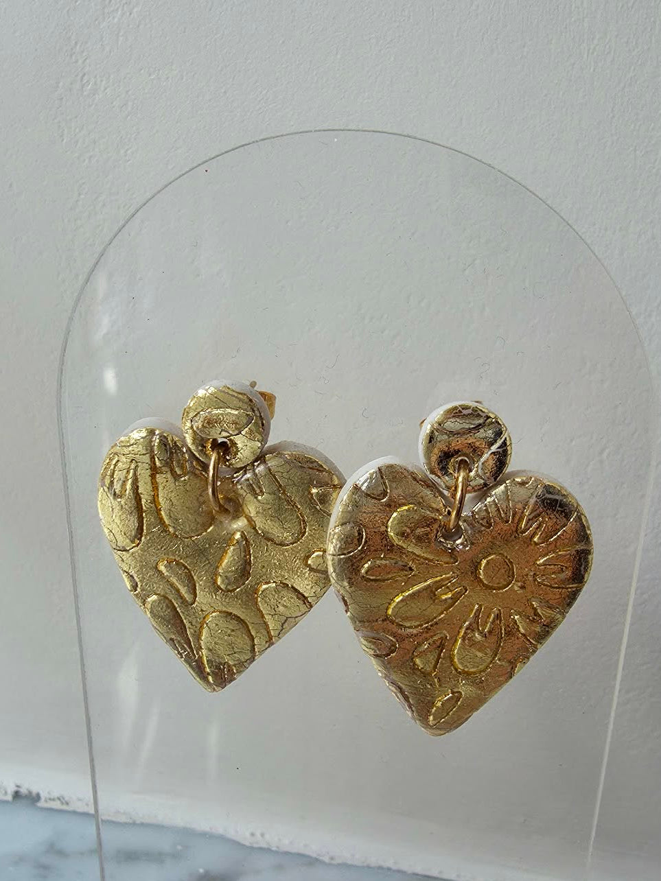 coeur polymère doré